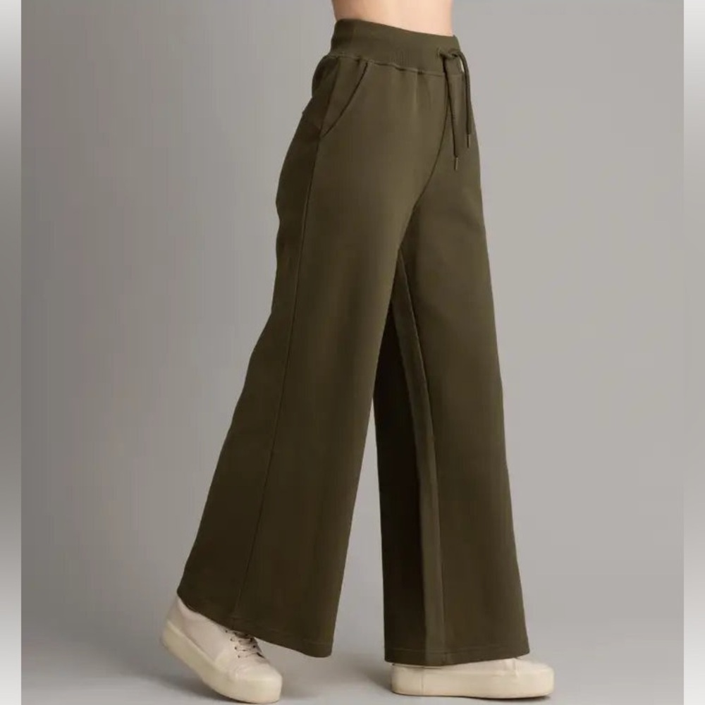 LIV Outdoor Wide-Leg Olive Green Pants